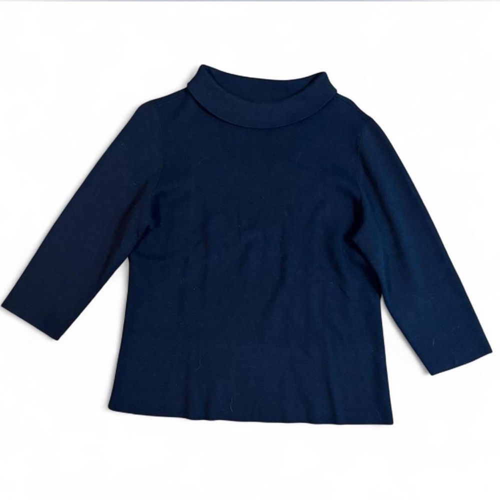 Talbots Portrait‎ Neck Navy Sweater L